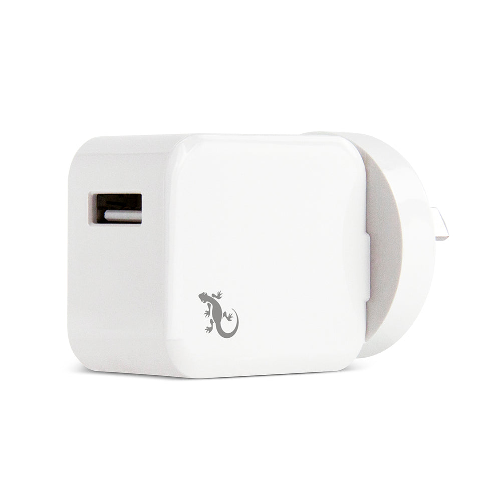 Essentials Single USB 2.4A Wall Charger - White