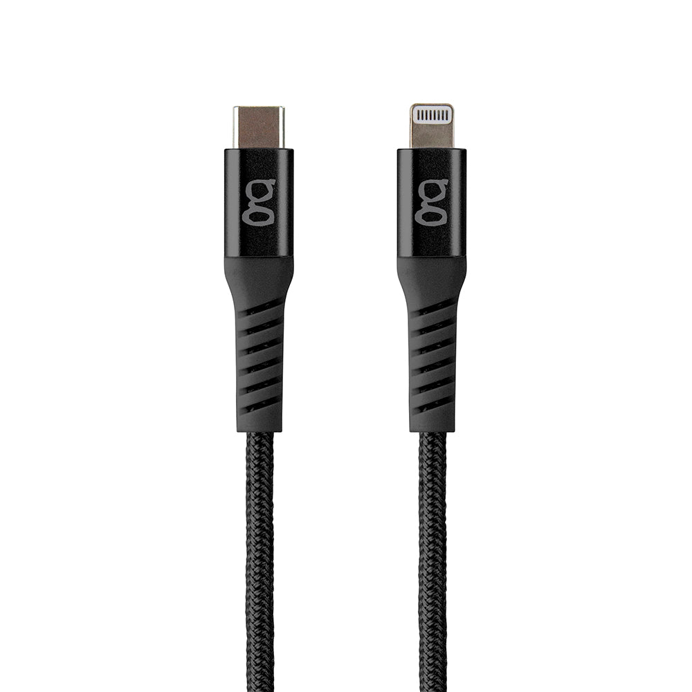 Single 35W + MFI USB-C to Lightning Cable - Black