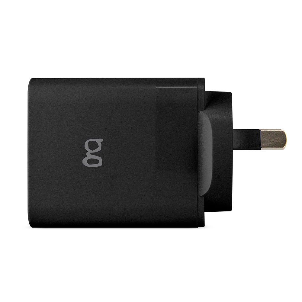 Dual 45W USB-C PD GaN Charger - Black